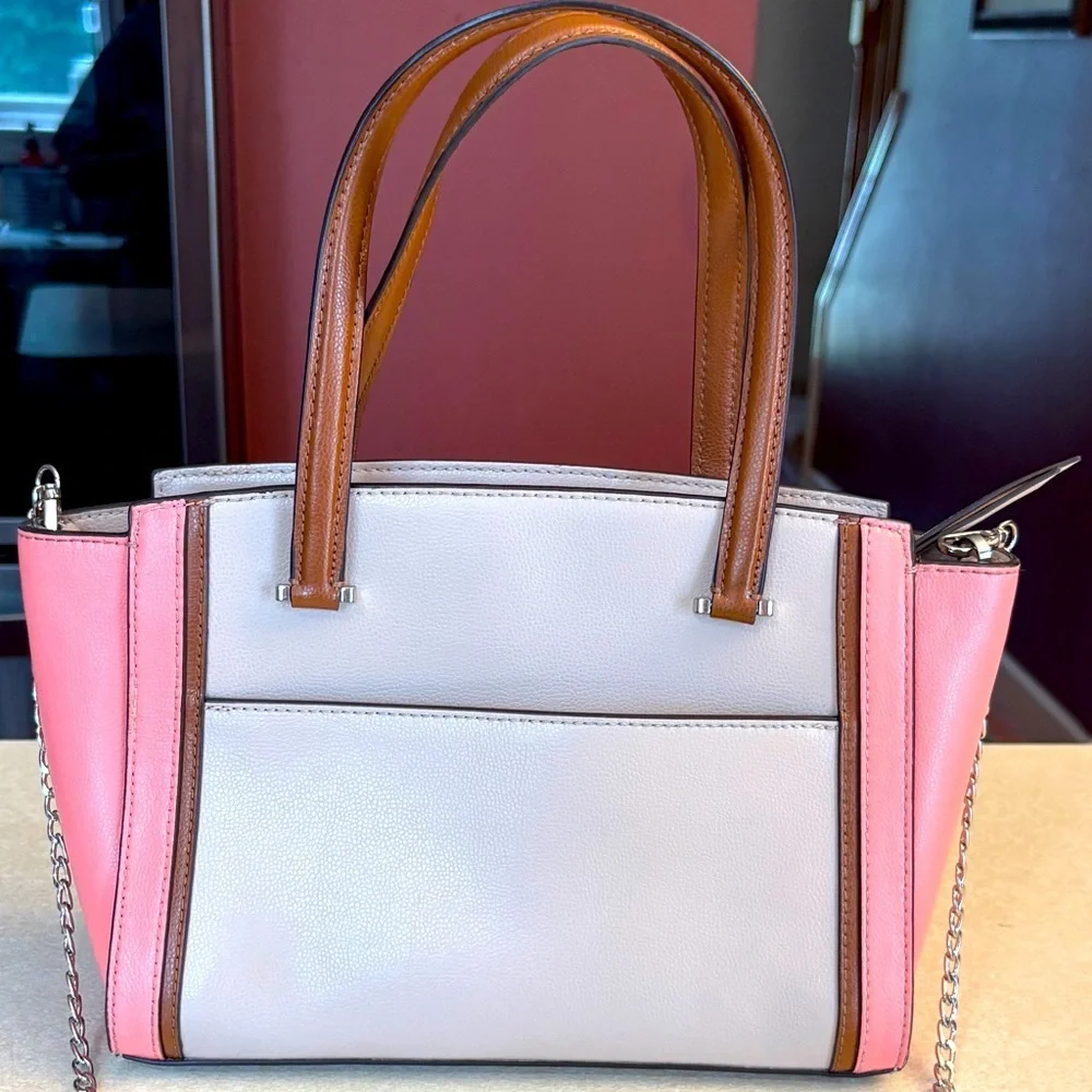 KATE SPADE Pink & Gray 2Way New York Tote Bag, NWOT
